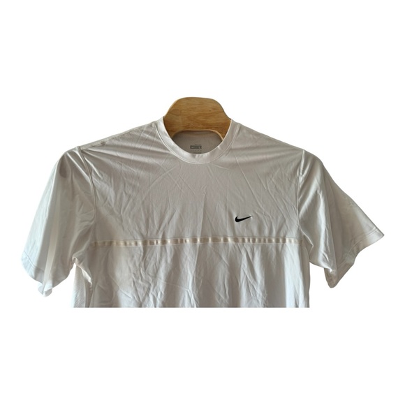 Nike Y2K Fit Dry Shirt Men size Large L White Mesh Back Deadstock NEW - Picture 2 of 10